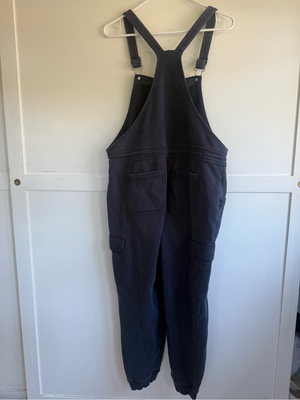 Duluth Trading Souped Up Sweat Jogger Cotton Overalls Black Sz Small Drawstring - Picture 5 of 10